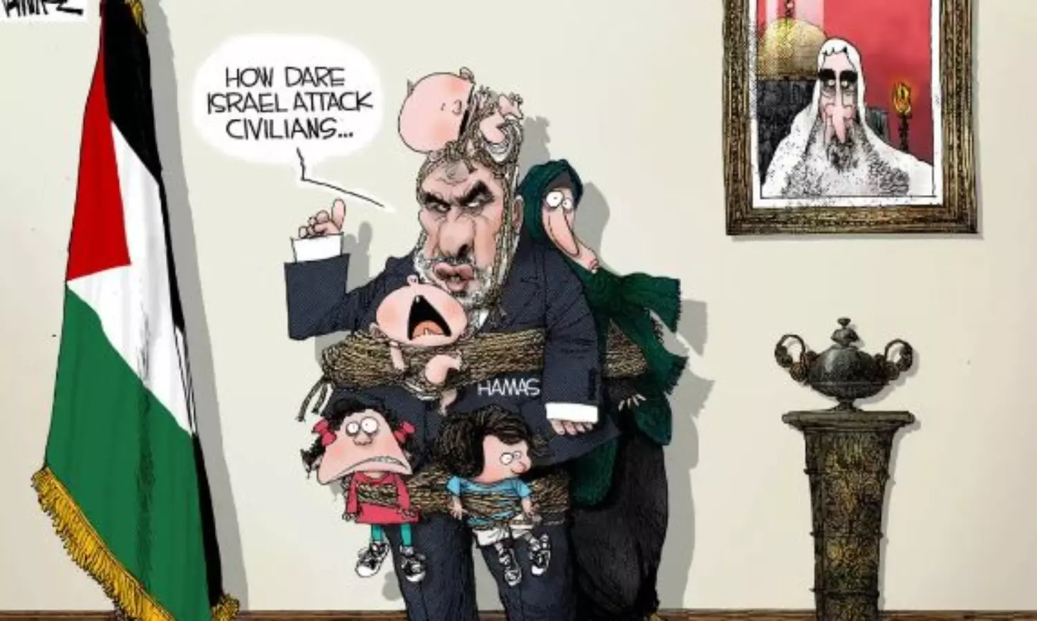 Washington Post cartoon draws criticism for offensive depiction of Arabs and Palestinians