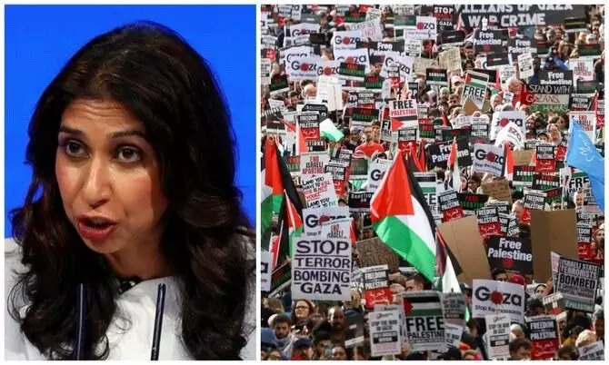 UK Home Secretary Suella in limbo over her hate against pro-Palestine rallies