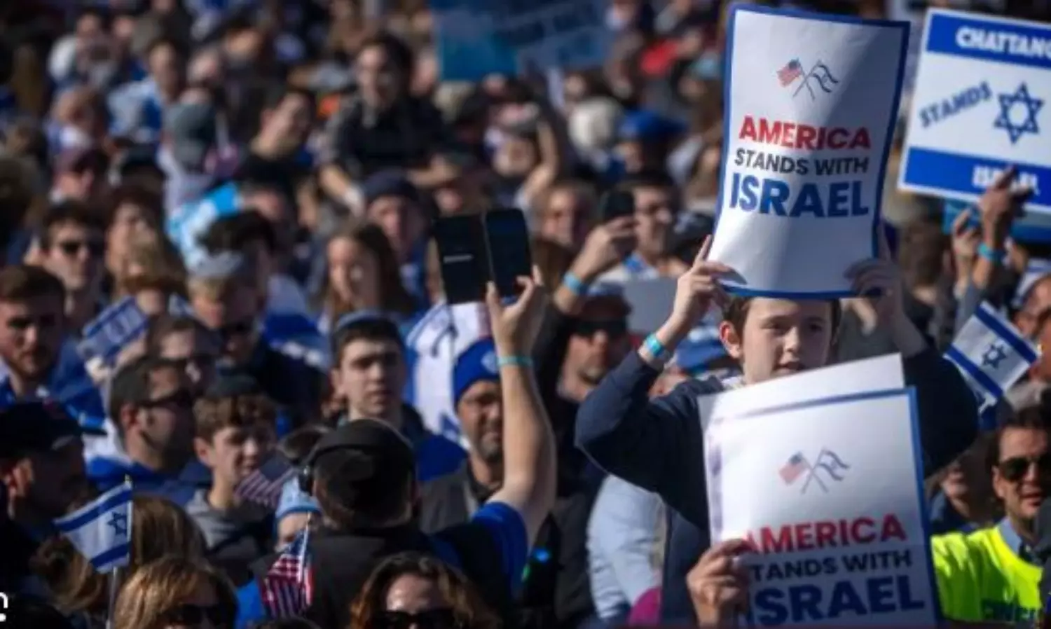 Tens of thousands gather in US in support of Israel’s killing in Gaza