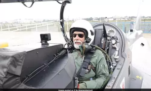 PM Modi takes sortie on Tejas fighter jet in Bengaluru