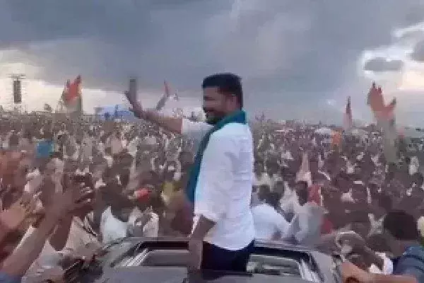 Celebrations at Revanth Reddy’s house as Cong leads in Telangana