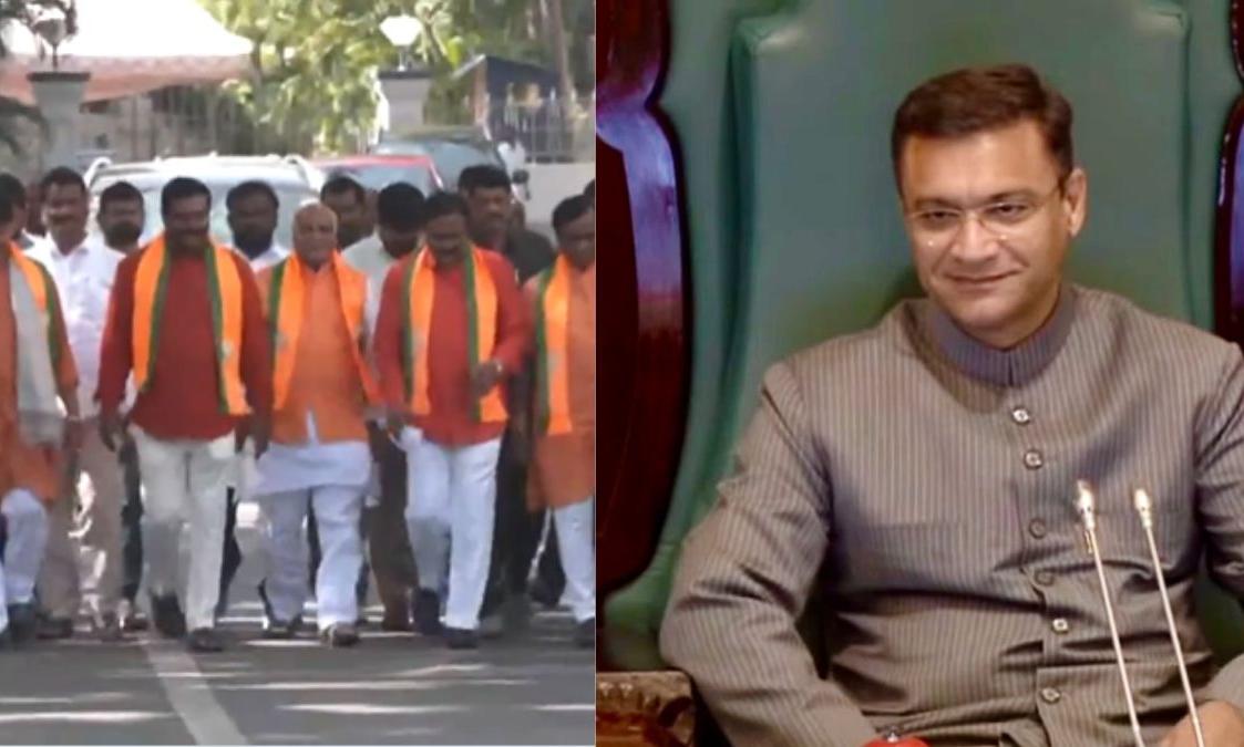 BJP MLAs boycott Telangana oath ceremony over Owaisis pro-tem Speaker appointment BJP MLAs boycott Telangana oath ceremony over Owaisis pro-tem Speaker appointment