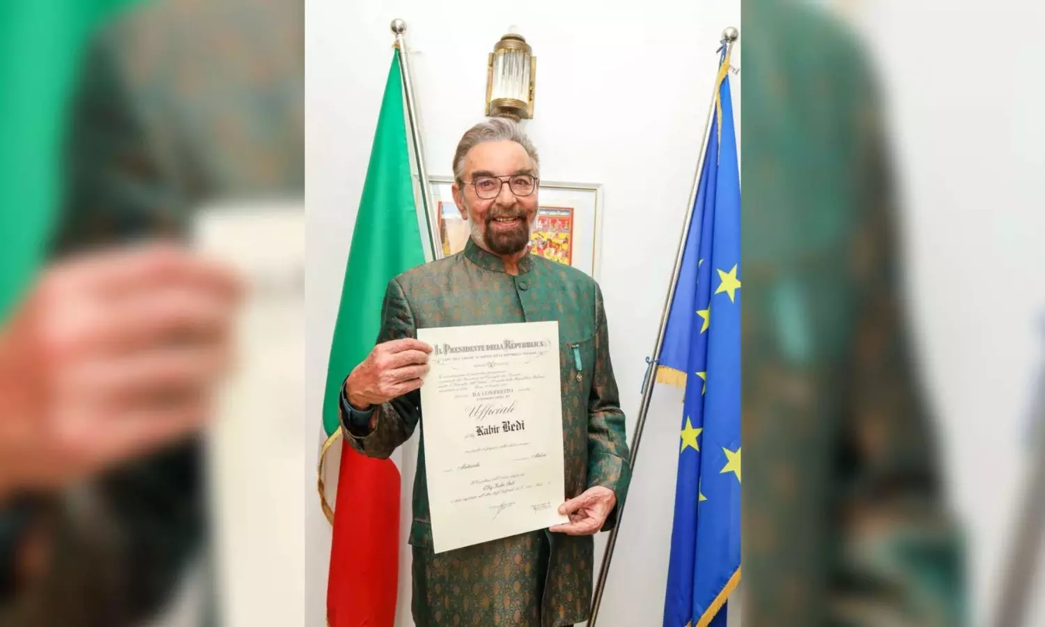 Actor Kabir Bedi feted with Italy’s highest civilian honour