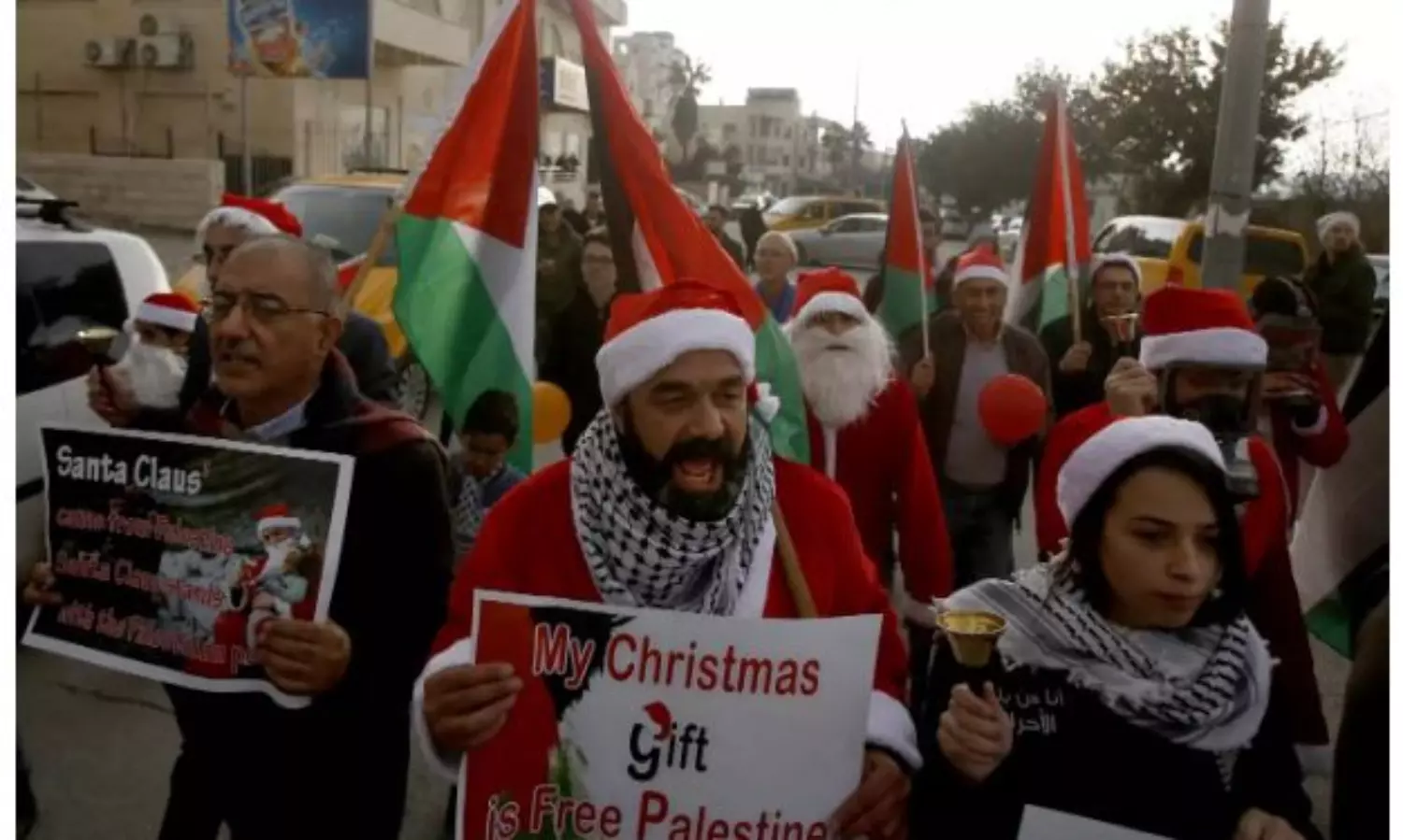 ‘Peace on earth means peace in Palestine,  Palestinian Christians forgo Christmas joy