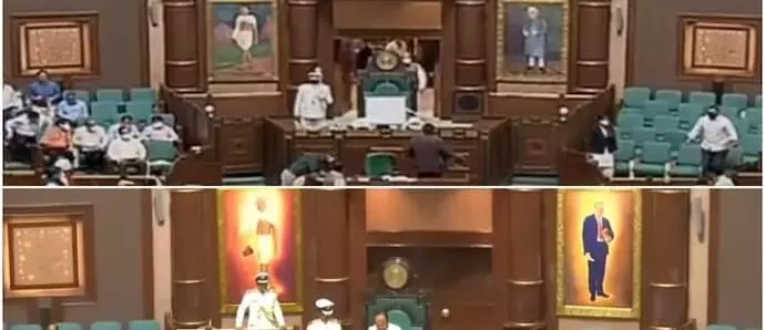 Congress reacts to Nehrus photo being replaced with Ambedkars in MP Assembly