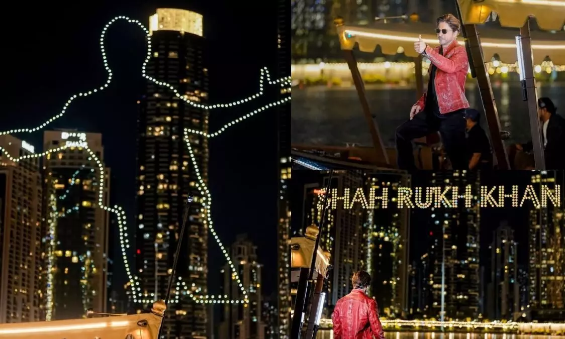 Drones light up Dubai with SRK’s signature pose ahead of Dunki release