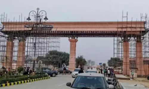 Ahead of Ram Temple consecration ceremony, road in Ayodhya adorned