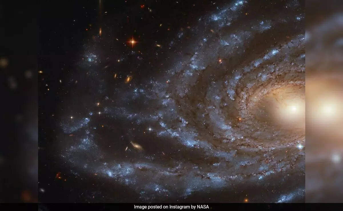 Arms of spiral galaxy 100 mn light-years away captured by Hubble
