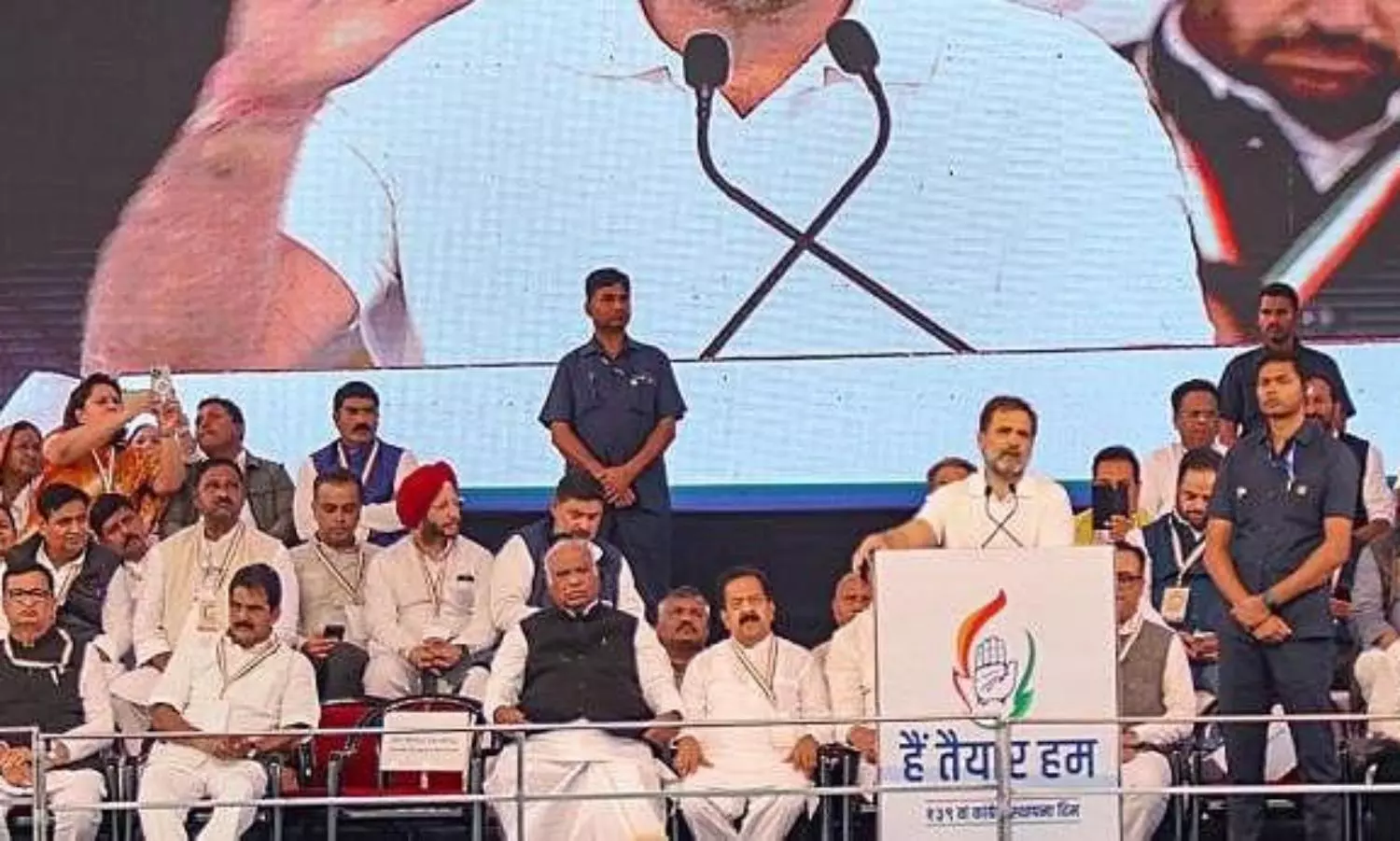 Cong promises caste survey, NYAY scheme if INDIA wins polls