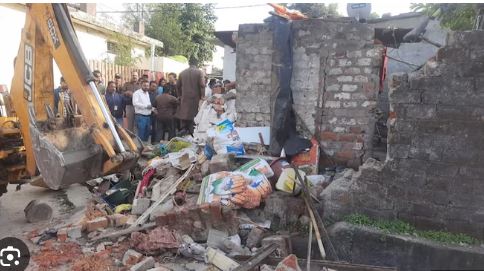 Bulldozer runs over homes of accused in cow assault in Madhya Pradesh