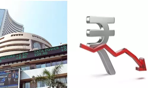 Markets start weak on new years day; Rupee falls