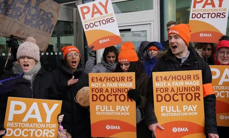 Thousands of UK doctors begin longest-ever six-day strike