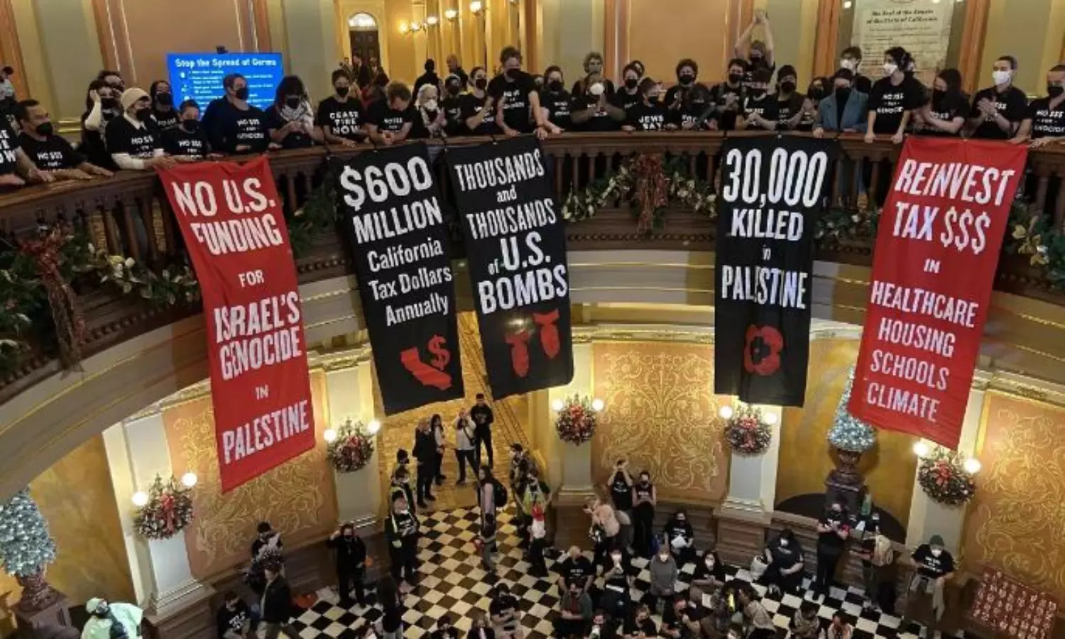 Jewish protestors call for ‘no US funding for Israel’s genocide in Palestine’