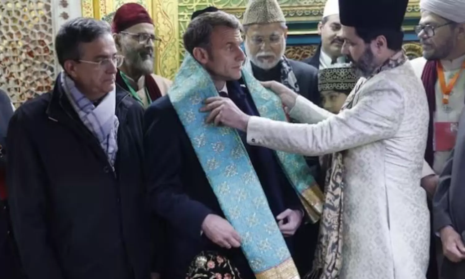 President Macron engages in Qawwali experience at Nizamuddin Dargah