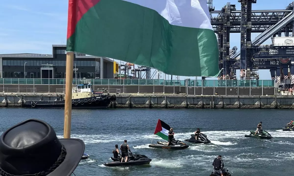 Australian pro-Palestine protesters picket shipping ports