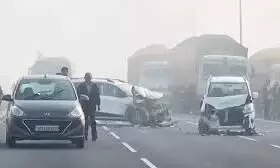 delhi fog accident