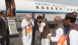 Amit Shah lands in MP to asses BJPs LS poll preparations