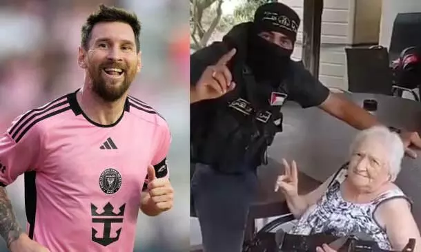 Messi saved this 90-year-old ladys life in a Hamas attack!!!