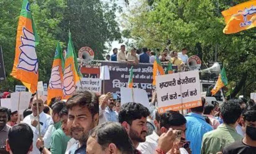 Arvind Kejriwal arrest: Water cannons used to disperse BJP workers; police detains AAP leaders