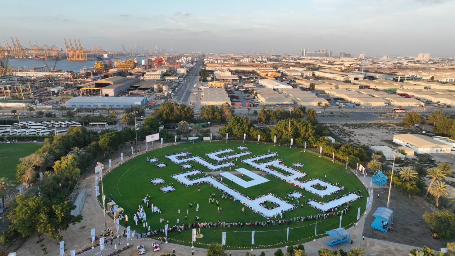 4,000+ workers come together to form Ramadan in Dubai mass iftar