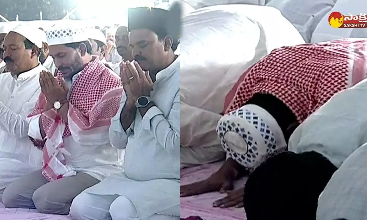 Video of Andhra CM Jagan offering namaz with Muslims after Iftar