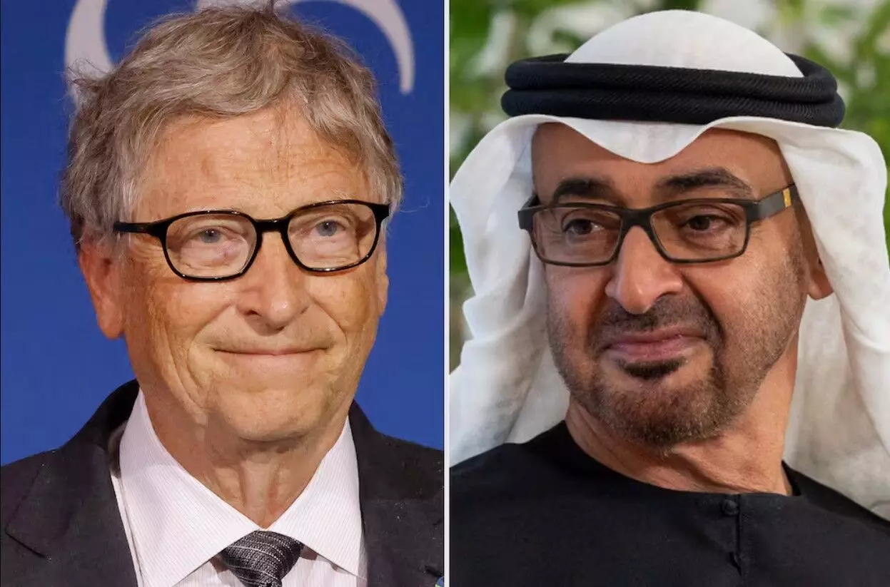 President Sheikh Mohamed discusses disease eradication solutions with Bill Gates