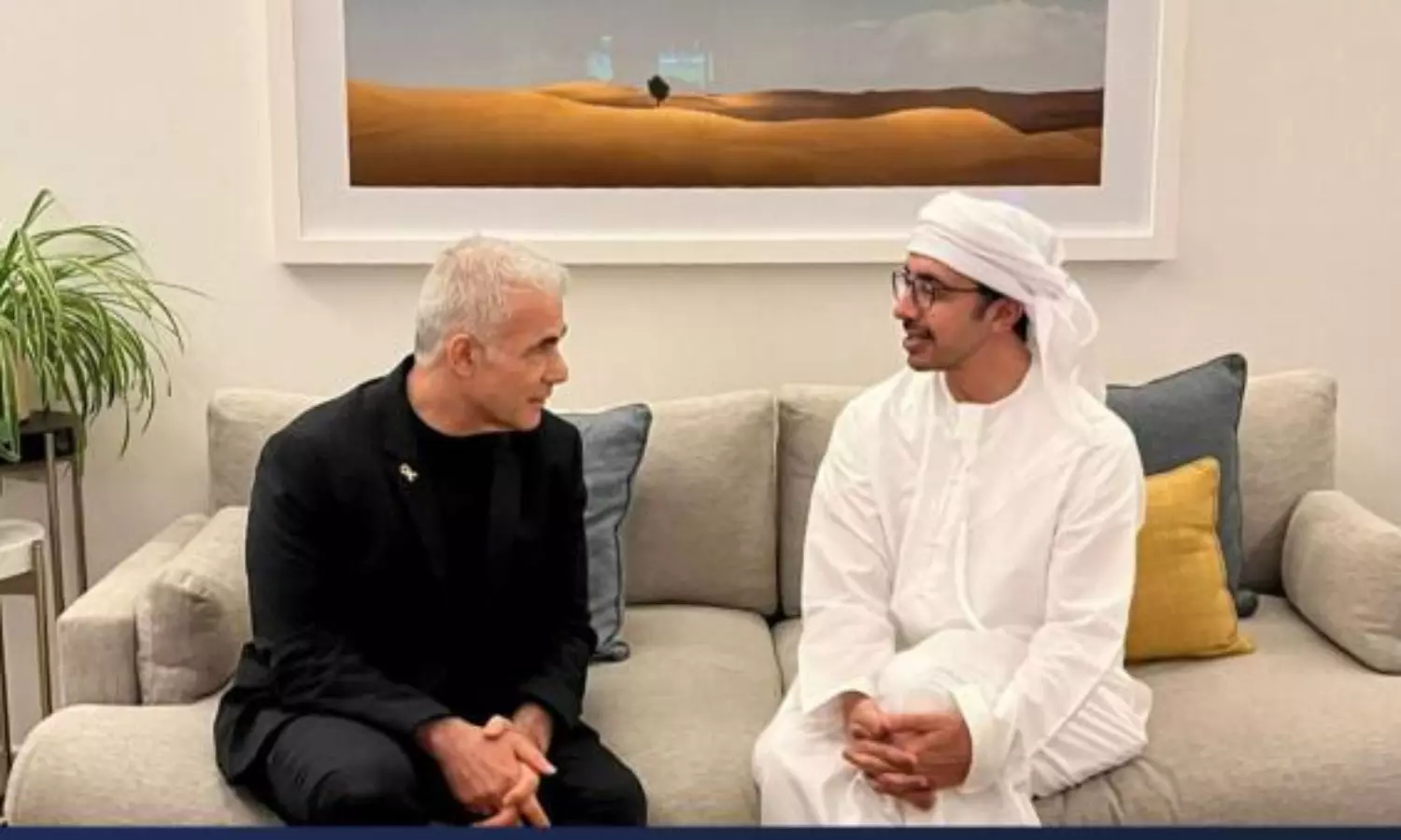 UAE minister meets Israeli opposition leader in Abu Dhabi