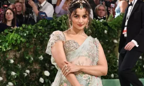 Alia Bhatt flaunts floral Sabyasachi saree at Met Gala 2024