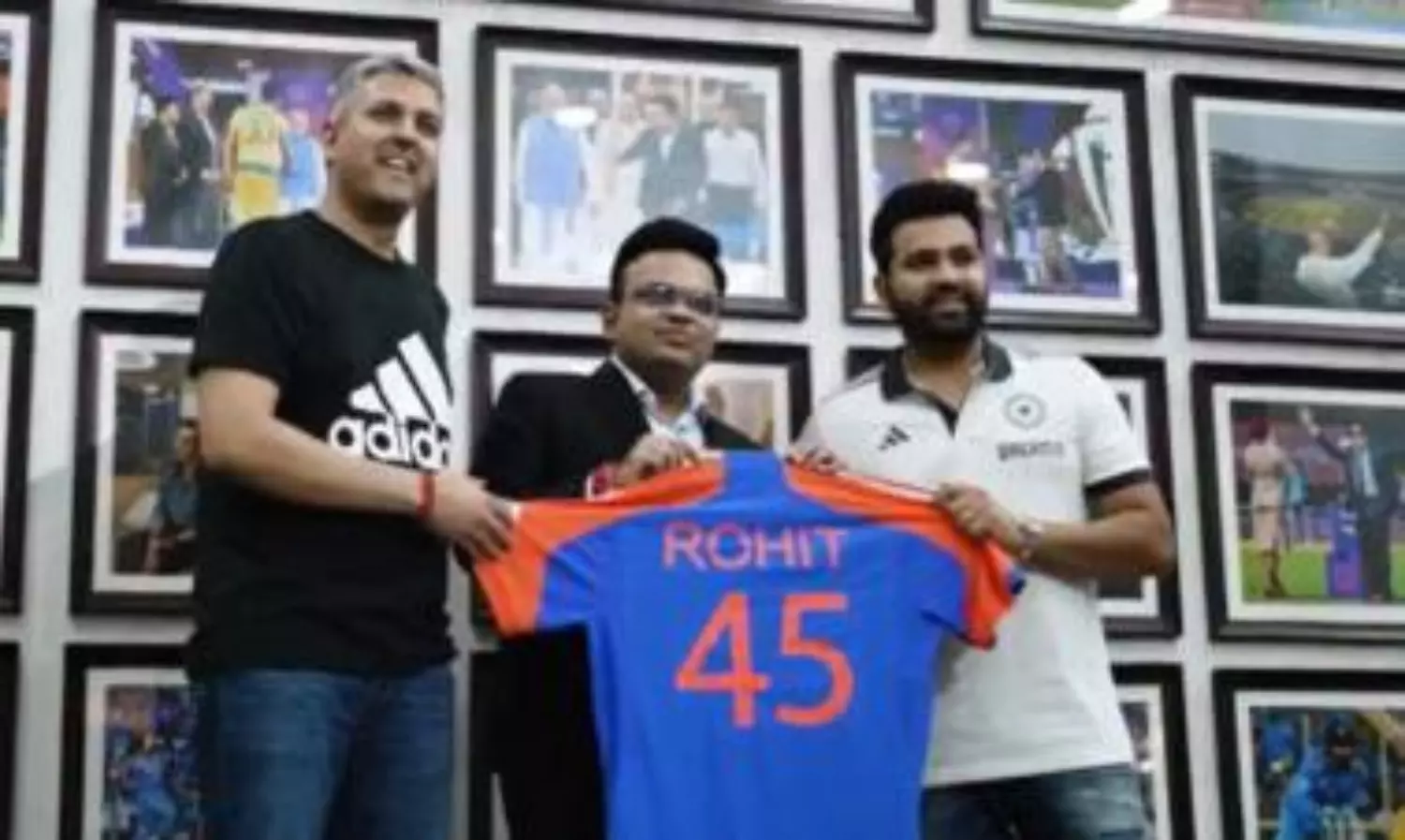 Cricket: Jay Shah & Rohit Sharma unveils Indias jersey for T20I WC