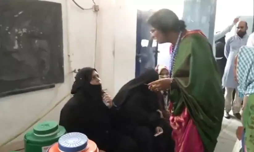 BJP’s Madhavi Latha booked for urging Muslim women to lift veil for identification