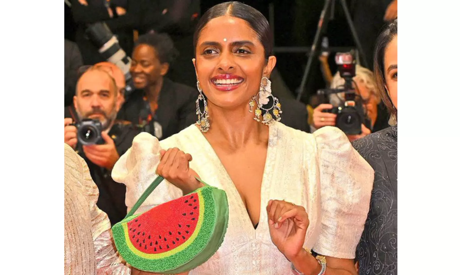 Kani Kusruti joins Hollywood stars in displaying symbols of Palestinian resistance at Cannes
