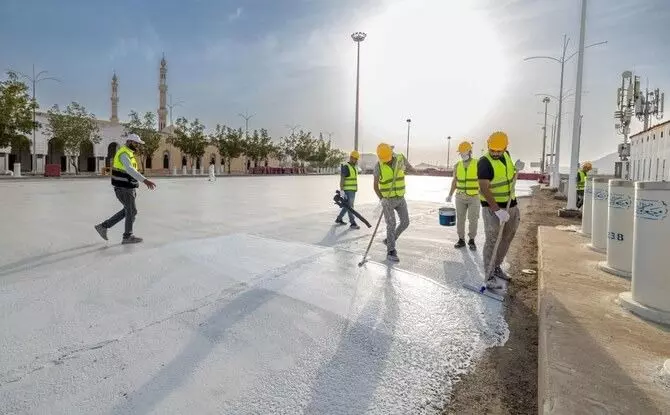 Hajj 2024: White coating chills Namira mosque walkways for pilgrims comfort