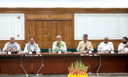 NDA elects Narendra Modi as leader; hails his vision for Viksit Bharat