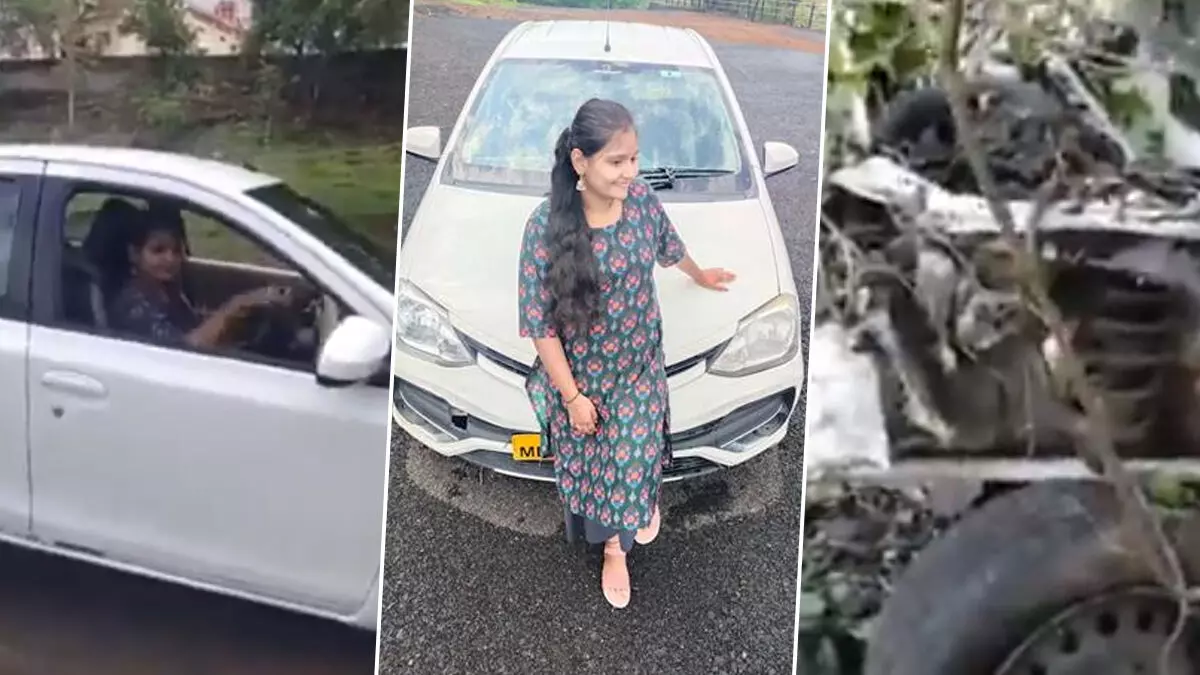 Woman reversing car off Maharashtra cliff falls into gorge, dies