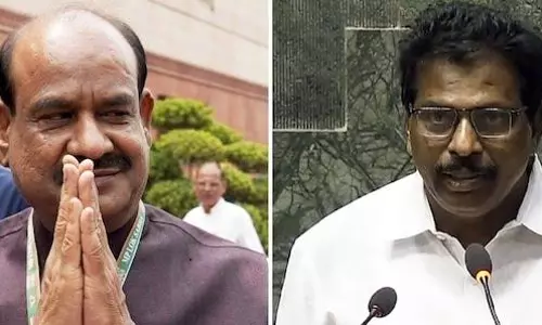 Om Birla files nomination for LS Speaker post as NDA candidate; Oppn fields K Suresh