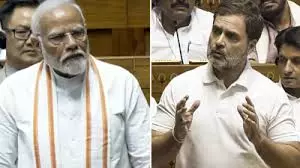 Rahul Gandhis remarks on Hindus put Modi in a Jolt in Lok Sabha