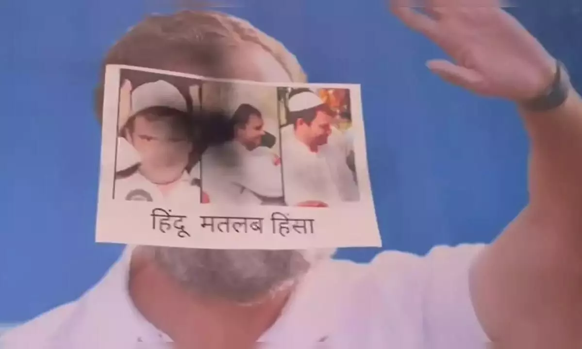 VHP vandalises Congress office in Ahmedabad, defaces Rahul Gandhi’s photos