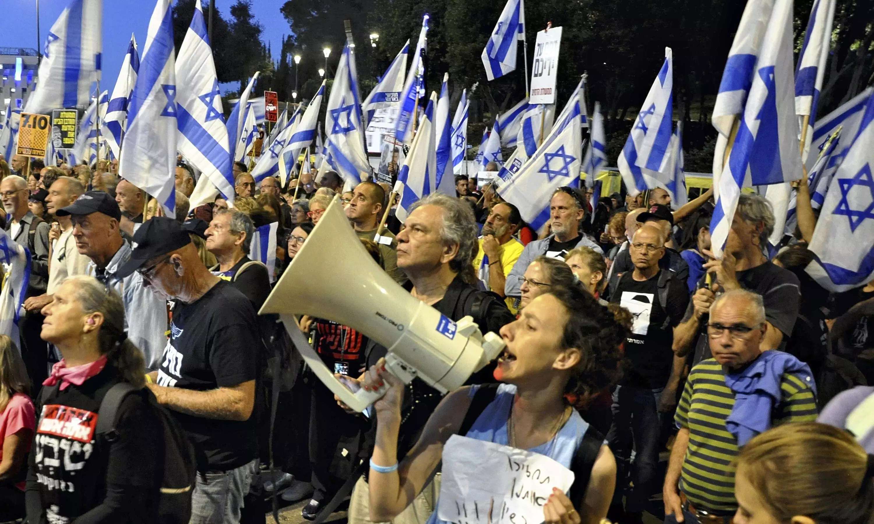 9 months of Gaza war: Israeli protesters take to streets in masses