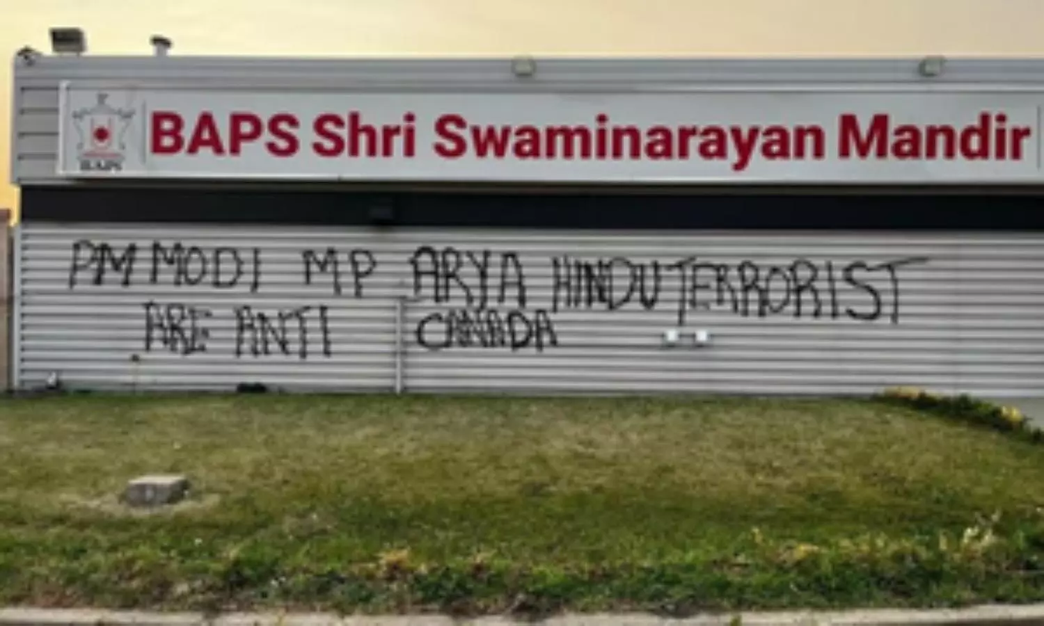 Another Hindu temple vandalized in Canada