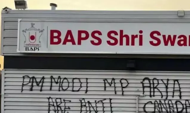 Hindu temple in Canadas Edmonton defaced with anti-India graffiti