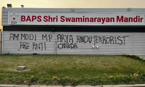Another Hindu temple vandalized in Canada