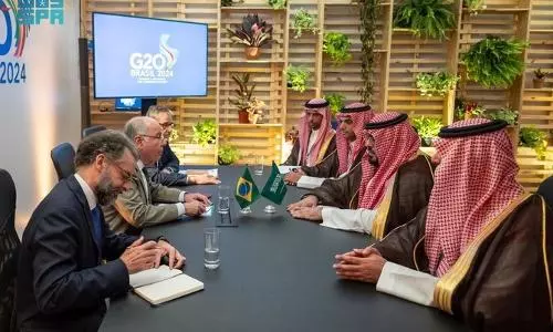 Saudi Arabias minister engages in key discussions at G20 development meeting in Brazil