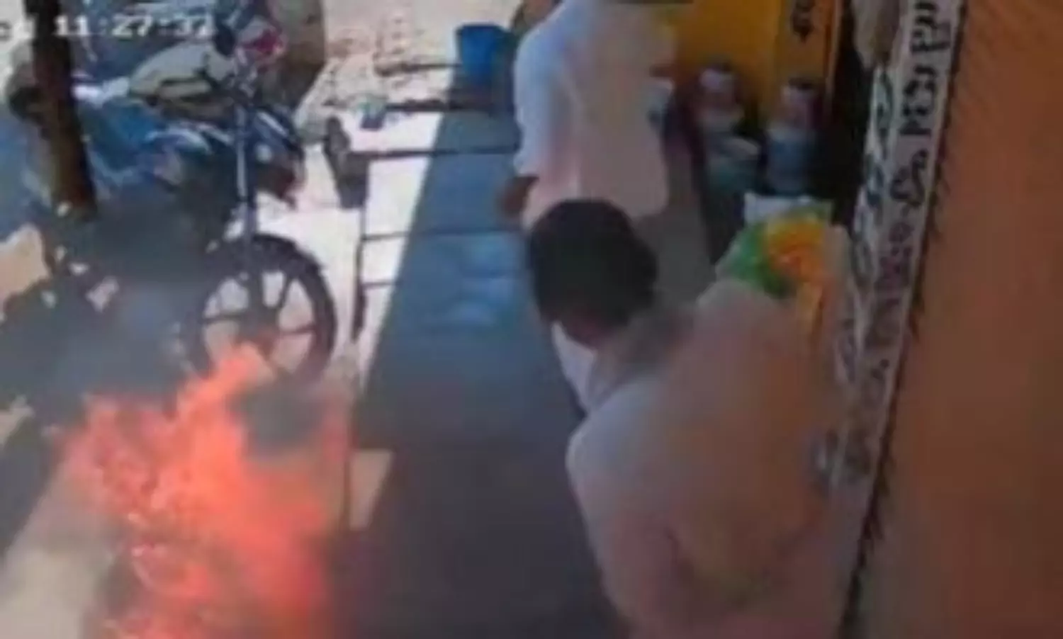 Andhra man starts huge fire after carelessly tossing a lit matchstick on the road