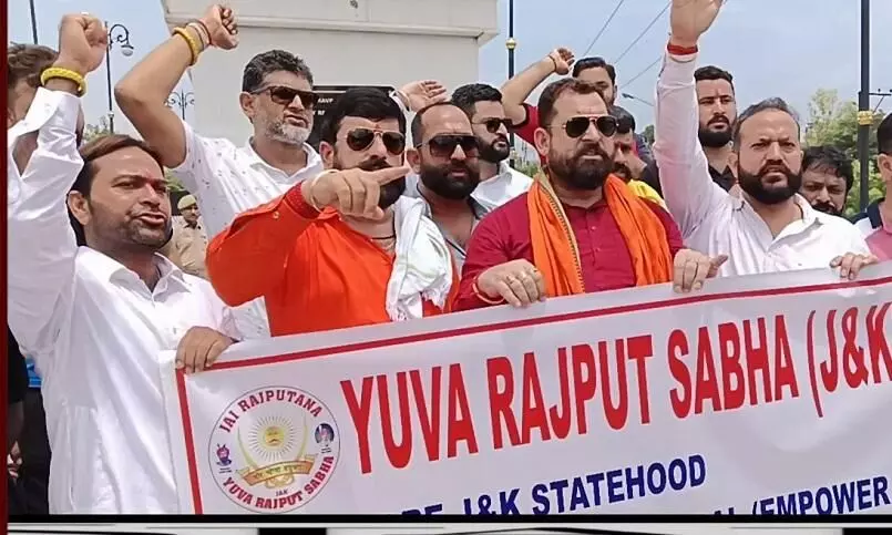 Group takes to streets in Jammu demanding statehood for J&K