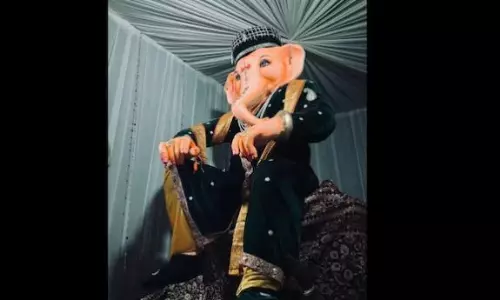 Muslim-like appearance of Ganesh idol setup in Telangana sparks row
