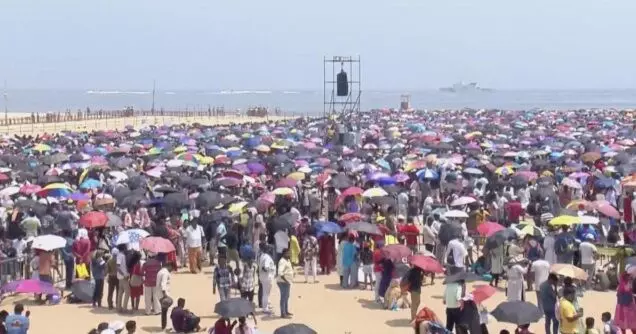 Five die from exhaustion after IAF air show on Chennai’s Marina Beach