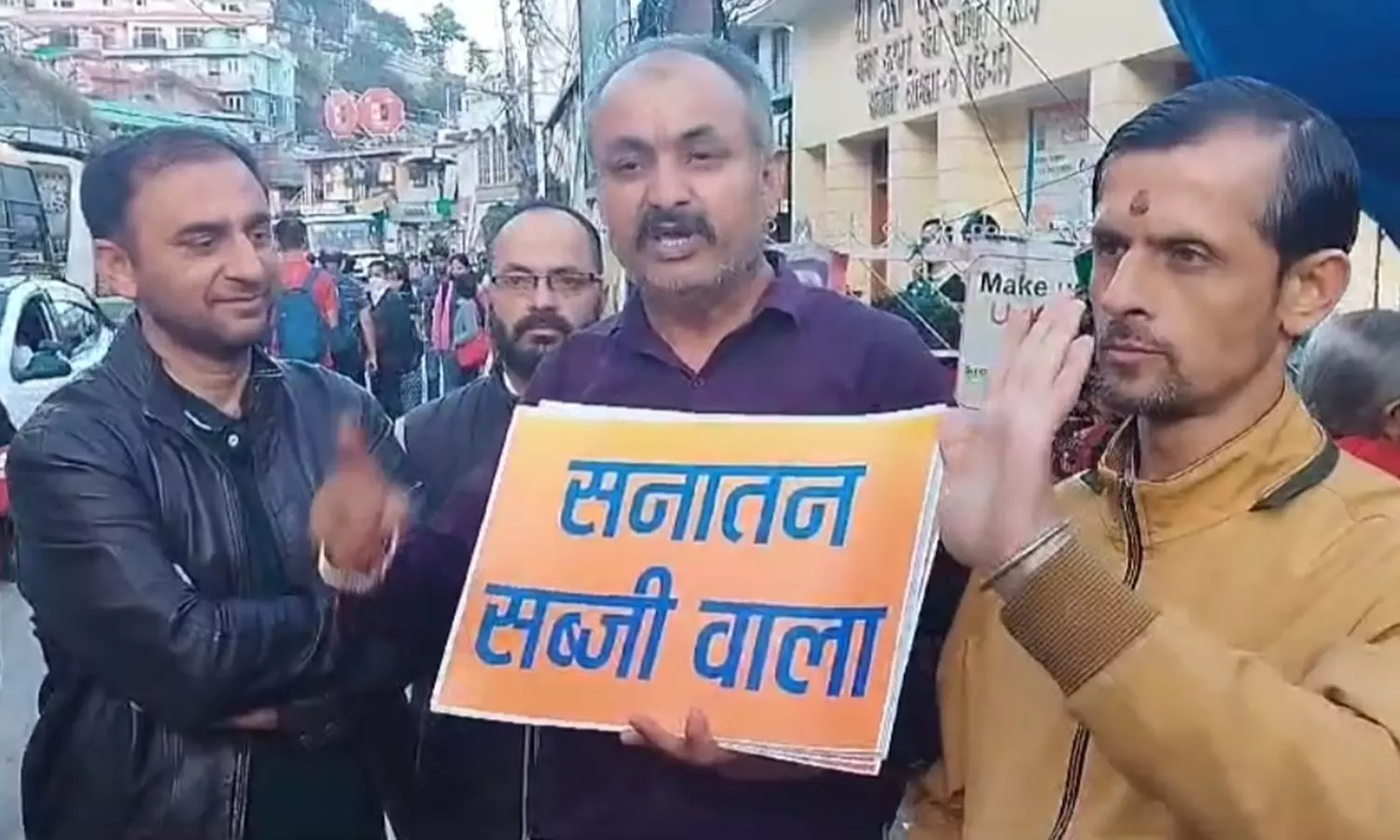 Hindu group comes up with Sanatan Sabji Wala placard after mosque issue in Shimla