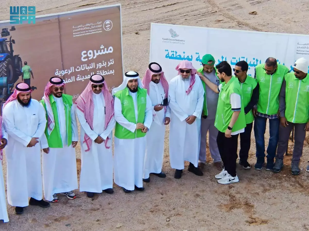 Madinah greening project successfully plants trees, vegetation