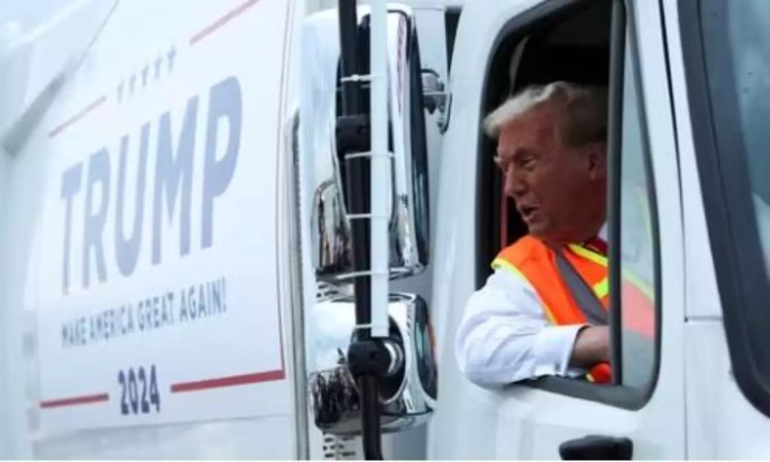 Trump rides garbage truck in ‘honour of Joe Biden, Kamala Harris’