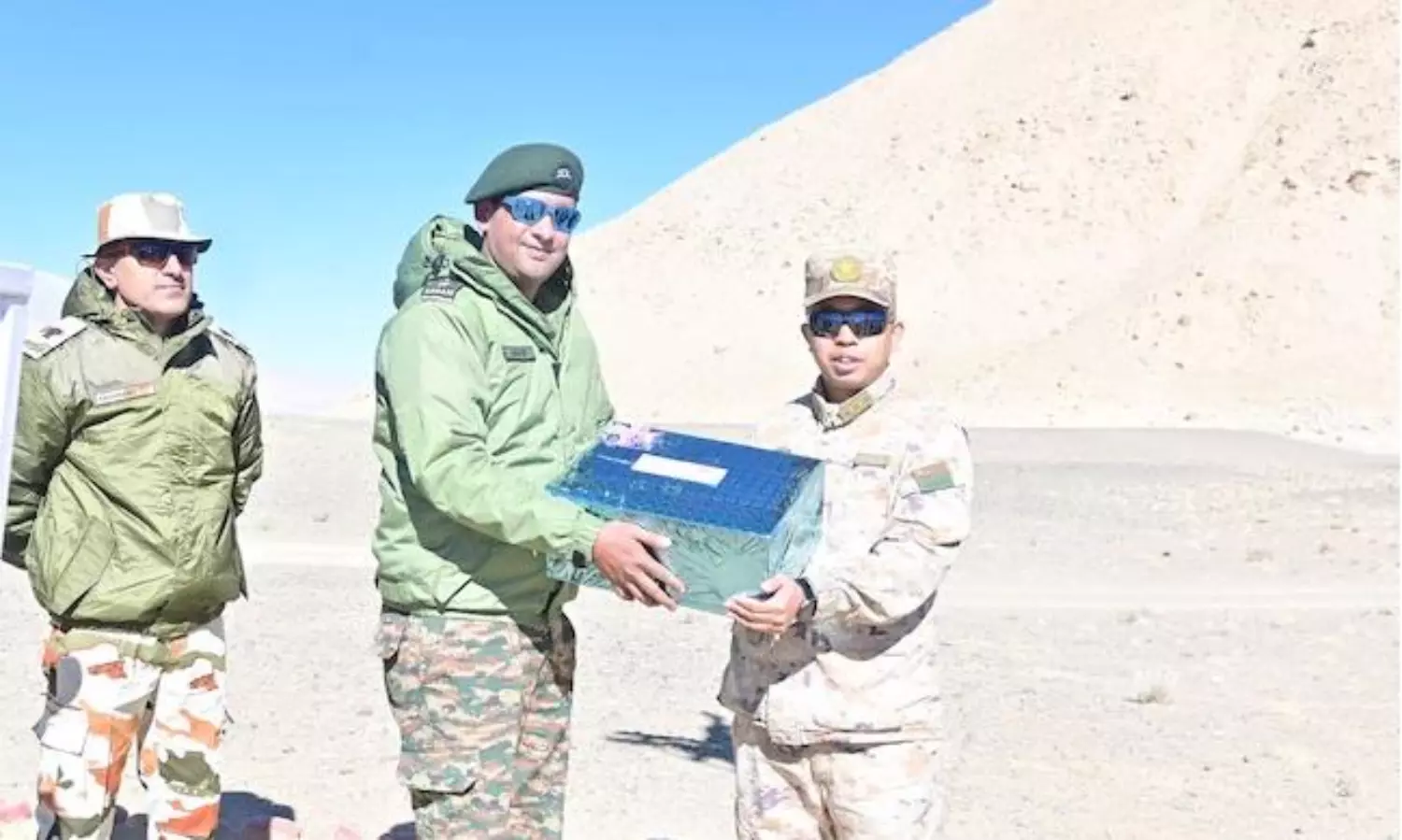 Indian-Chinese troops exchange sweets on Diwali at LAC after border truce